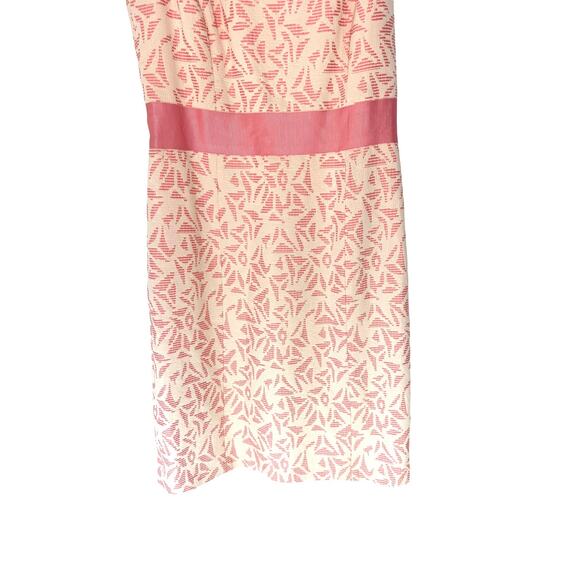 Ann Taylor Pink Whimsical Spring Summer Sleeveless Bow Sheath Dress Size 10 - Picture 4 of 8